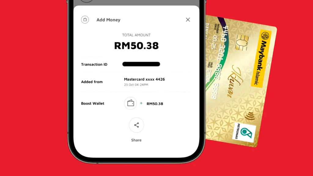 topup boost wallet guna kad kredit
